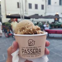Coffee and chocolate icecream at Gelateria Della Passera in Florence
