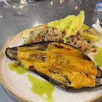Stuffed eggplant (no protein in meal)  at Vegan Garden Budapest in Budapest