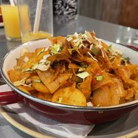 Brasov style chicken is really good  at Vegan Garden Budapest in Budapest
