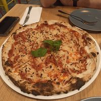 Bolognese pizza at Vegan Garden Budapest in Budapest