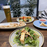 Starters. Hummus and quinoa salad   at Vegan Garden Budapest in Budapest