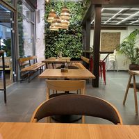 Lovely calm interior   at Vegan Garden Budapest in Budapest