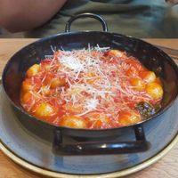 Gnocchi (delicious) at Vegan Garden Budapest in Budapest
