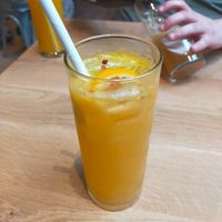 Very tasty fresh orange lemonade at Vegan Garden Budapest in Budapest