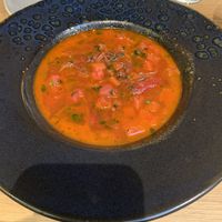 Ukrainian beet soup  at Vegan Garden Budapest in Budapest