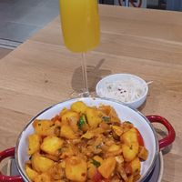 Brasov roast and mimosa at Vegan Garden Budapest in Budapest