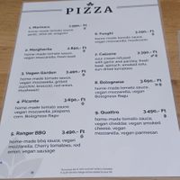 Vegan pizza at Vegan Garden Budapest in Budapest