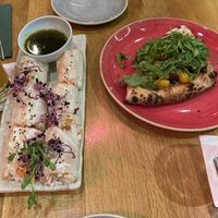 Appetizers: summer rolls and bruschetta  at Vegan Garden Budapest in Budapest