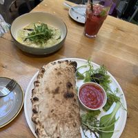 Calzone & tortellini  at Vegan Garden Budapest in Budapest