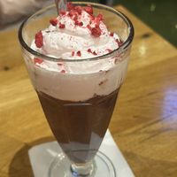 Hazelnut Hot chocolate with Almond milkk  at Vegan Garden Budapest in Budapest