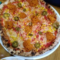 Pizza piccante at Vegan Garden Budapest in Budapest