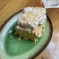 A cream cake ish - YUMMY  at Vegan Garden Budapest in Budapest