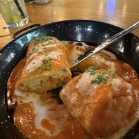 Pancake with “meat"  at Vegan Garden Budapest in Budapest