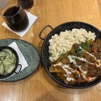 Mushroom paprikash with dumplings   at Vegan Garden Budapest in Budapest