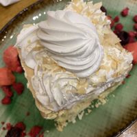 Kremes - cream cake, amazing, I’ll be dreaming about it   at Vegan Garden Budapest in Budapest