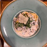 Fresh pasta with mushrooms   at Vegan Garden Budapest in Budapest