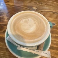Cafe latte   at Vegan Garden Budapest in Budapest
