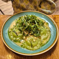 Spinach Ravioli at Vegan Garden Budapest in Budapest