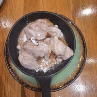 Dessert: dumplings with cottage cheese at Vegan Garden Budapest in Budapest
