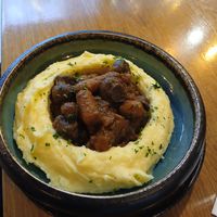 Ragout on a creamy mashed potatoes basis at Vegan Garden Budapest in Budapest