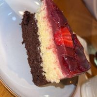 Strawberry chocolate cake   at Vegan Garden Budapest in Budapest