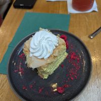 Traditional pastry cream - so yummy!! at Vegan Garden Budapest in Budapest