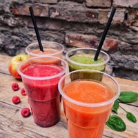 Smoothies from Las Vegan's at Vegan Garden Budapest in Budapest