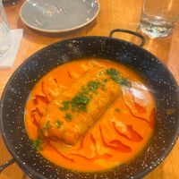 Hortobagyi Pancake (yum) at Vegan Garden Budapest in Budapest