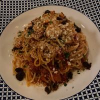 Carluccios restaurant, Veganesca spaghetti  at Carluccio's - Marriott Hotel in North West London