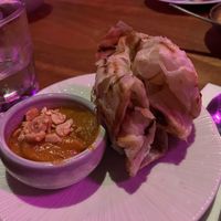 Roti and satay (best roti I’ve eaten tbh)  at Hochi Mama in Richmond