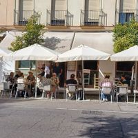 Outside seating at La Antigua in Cordoba