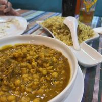 Tarka Dal y arroz Jeera  at Tandoori Palace in Lanzarote