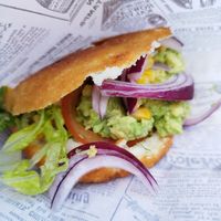 Arepa vegetal at La Miñoca in Lanzarote