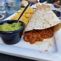 Burrito vegano at La Miñoca in Lanzarote