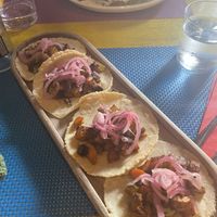 Vegetable tacos  at La Lupe Cantina in Lanzarote