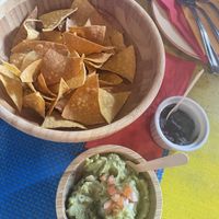 Nachos with avocado and refried beans  at La Lupe Cantina in Lanzarote