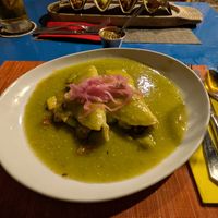 Vegan enchiladas with green sauce at La Lupe Cantina in Lanzarote