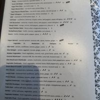 Vegan menu  at Spice Malabar in Clifton Park