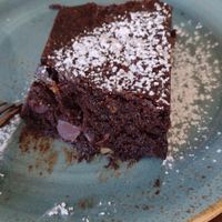 Vegan brownie, the best! at Passion Cafe Playa den Bossa in Ibiza