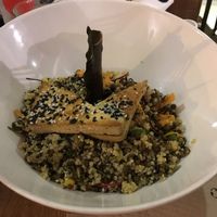 deliciosa ensalada de lentejas y quinoa at Passion Cafe Playa den Bossa in Ibiza