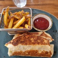 Sweet Potato & Black Bean Burrito at Passion Cafe Playa den Bossa in Ibiza