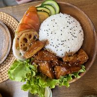 Vegan Bento bowl  at Ai's Bento in Paris