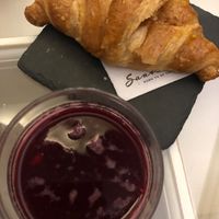 Fresh pomegranate juice at Bar Le Oche Rosa in Chieri