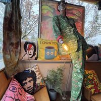 fun decor, some are for sale!  at L.A. Cafe in Waterford