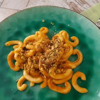 home made pasta with pepper cream and pistachio at Magn'etico Osteria Bio & Veg in Borgo San Lorenzo