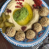 falafel plate  at Bistro Habibi in Prague