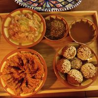 Half of the platter for two at Bistro Habibi in Prague