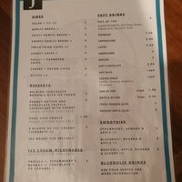 Menu 2 at James' Cafe Bistro in Leicester