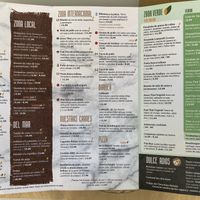 Full menu  at LaMundi in Cordoba