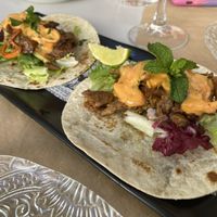 Vegan tacos  at LaMundi in Cordoba